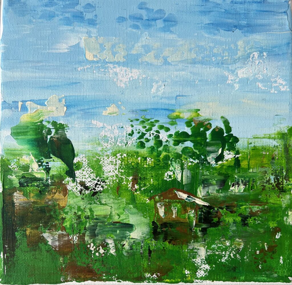 AUX COULEURS DU VENT II, abstraktes Gemälde aus der Serie Aux Couleurs du Vent von Anselm Homey