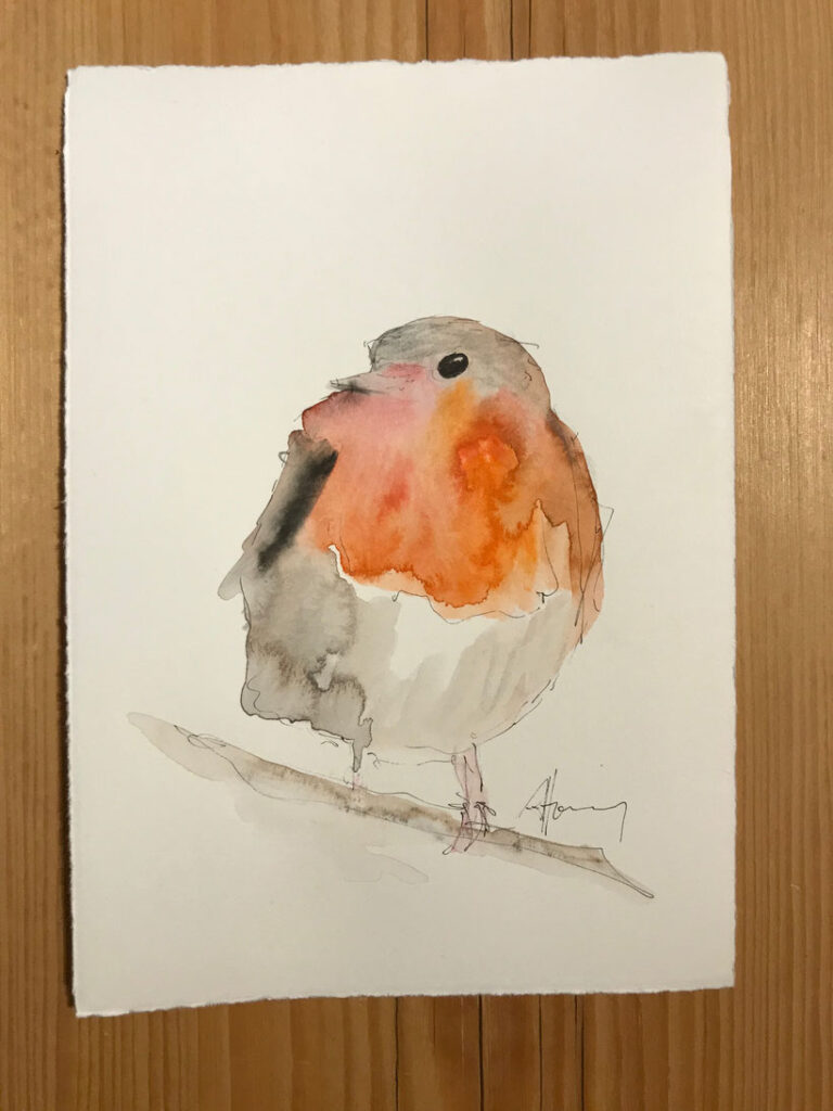 BIRDS & BOTANICALS I, One-Line-Drawing von Anselm Homey