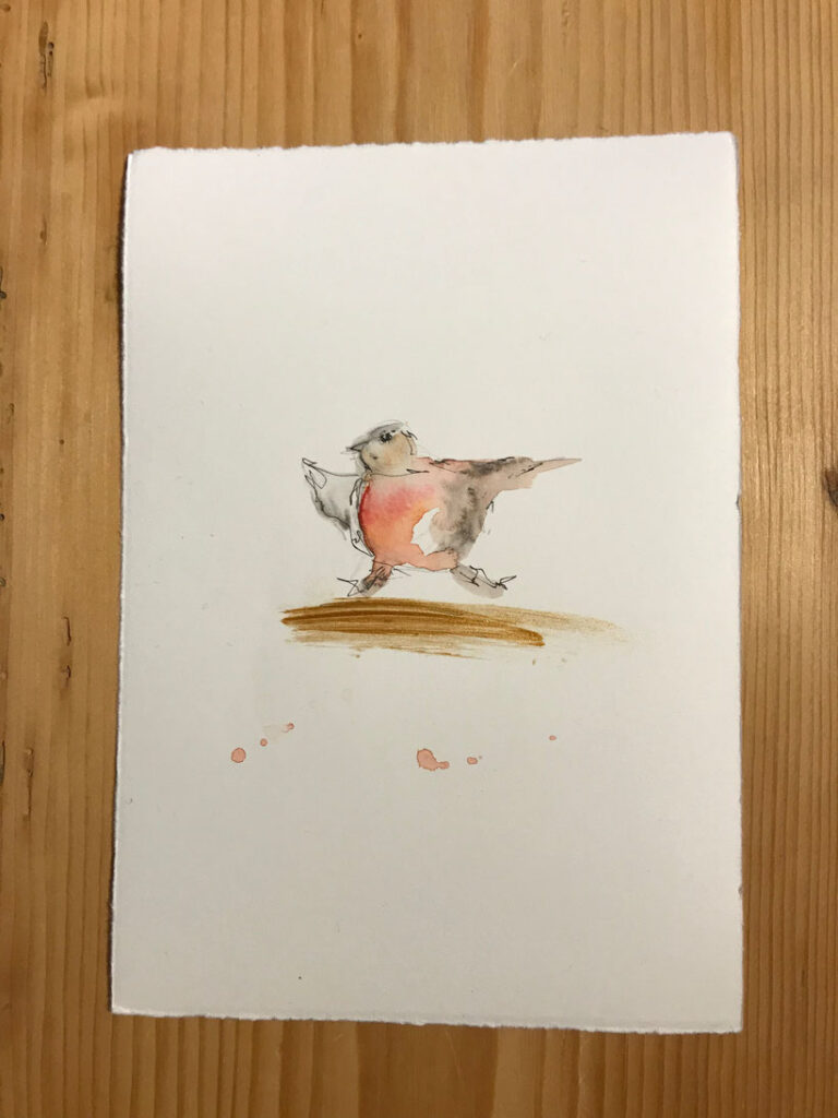 BIRDS & BOTANICALS II, One-Line-Drawing von Anselm Homey