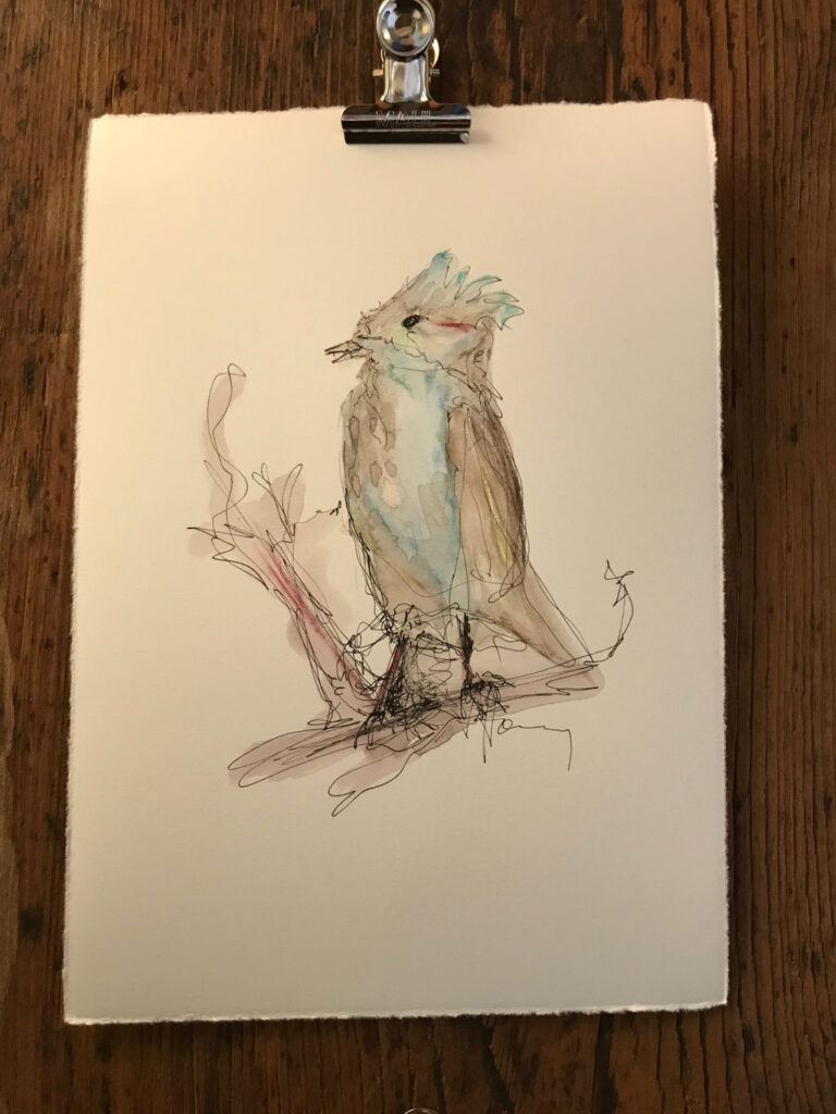 BIRDS & BOTANICALS V, One-Line-Drawing von Anselm Homey