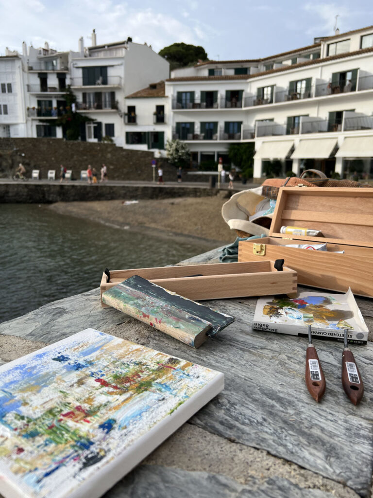 CADAQUÉS I, abstraktes Gemälde aus der Serie Cadaqués von Anselm Homey