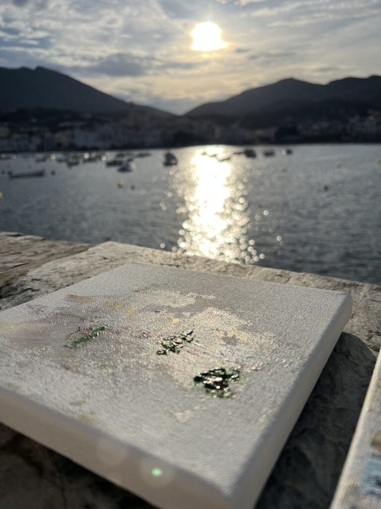 CADAQUÉS II, abstraktes Gemälde aus der Serie Cadaqués von Anselm Homey