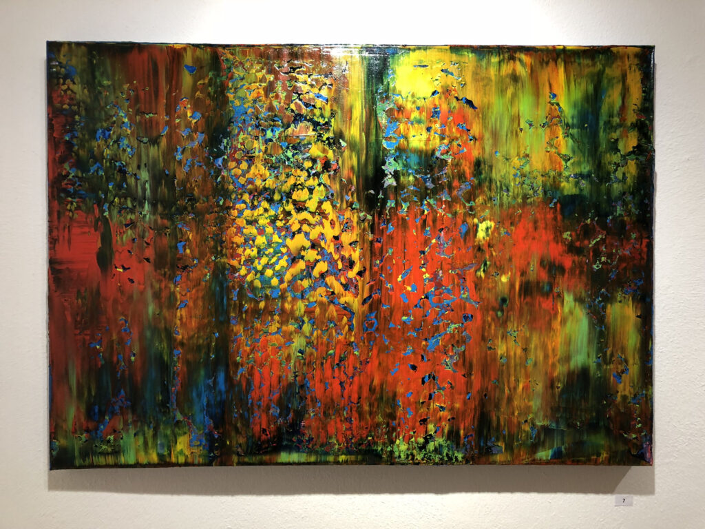 CASCADE I, abstraktes Gemälde aus der Serie Cascade von Anselm Homey