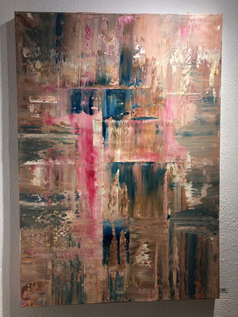 CASCADE IX, abstraktes Gemälde aus der Serie Cascade von Anselm Homey