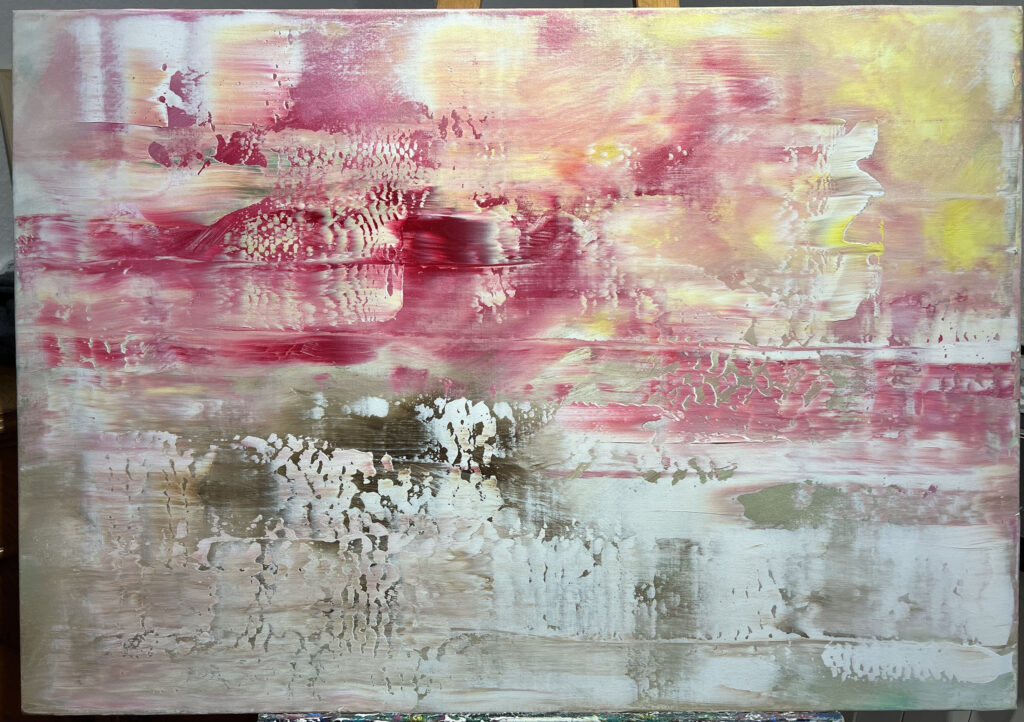 CASCADE XI, abstraktes Gemälde aus der Serie Cascade von Anselm Homey