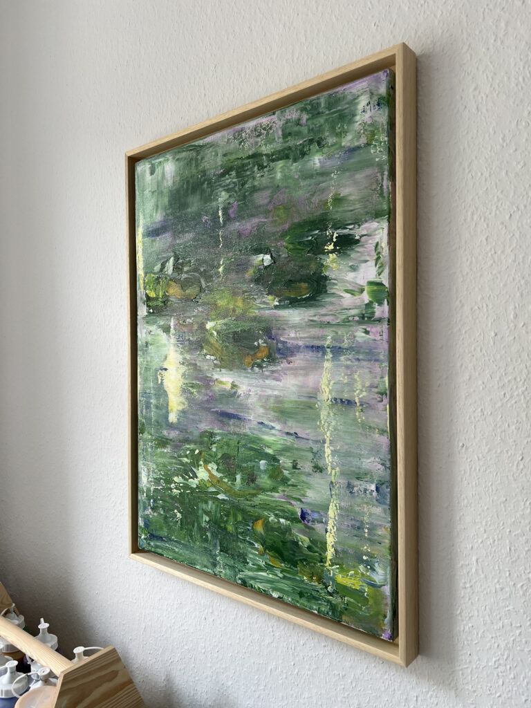 LAKE ROSES I, abstraktes Gemälde aus der Serie Lake Roses von Anselm Homey