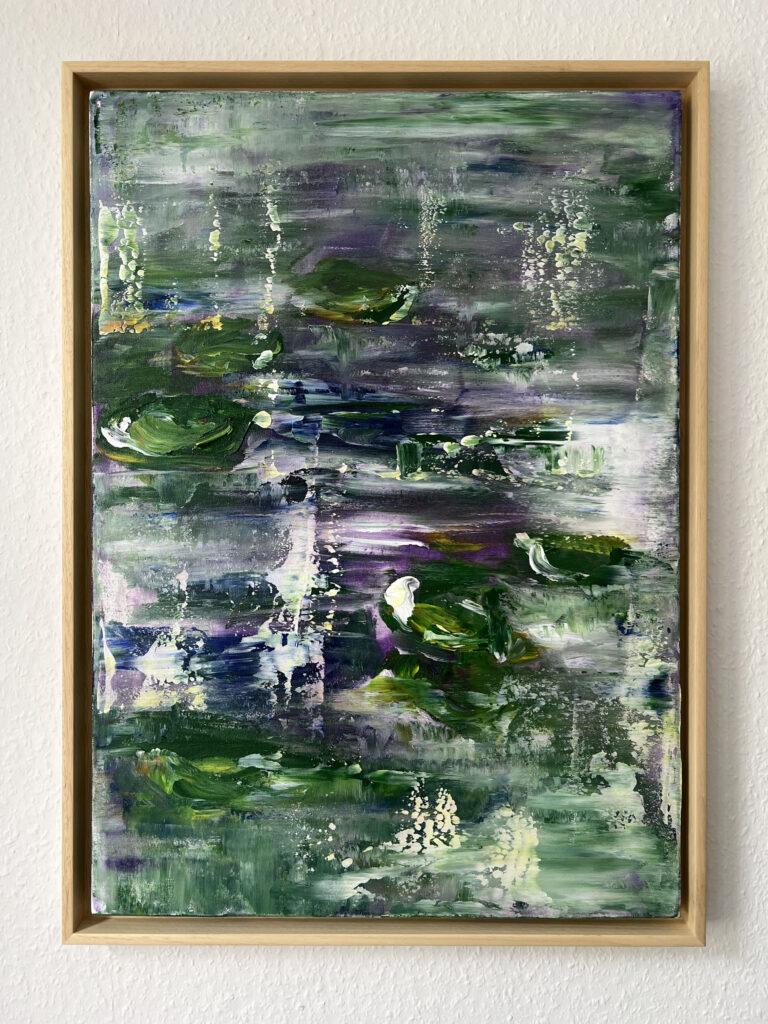 LAKE ROSES II, abstraktes Gemälde aus der Serie Lake Roses von Anselm Homey
