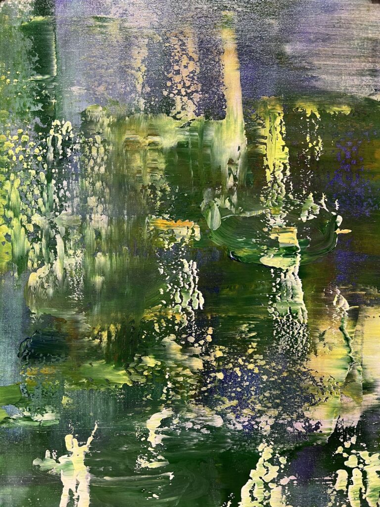 LAKE ROSES I, abstraktes Gemälde aus der Serie Lake Roses von Anselm Homey, Ansicht 5
