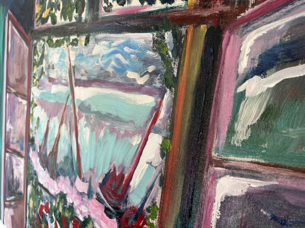 OPEN WINDOW, abstraktes Gemälde von Anselm Homey