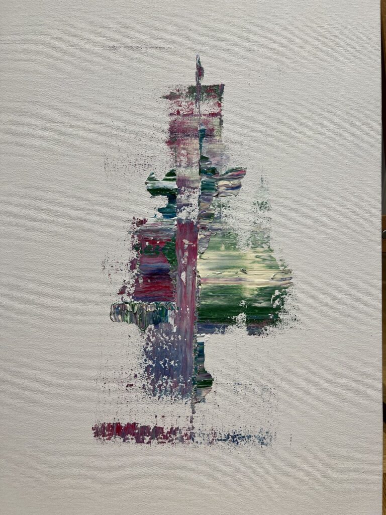 PARIS V, abstraktes Gemälde aus der Serie Paris von Anselm Homey