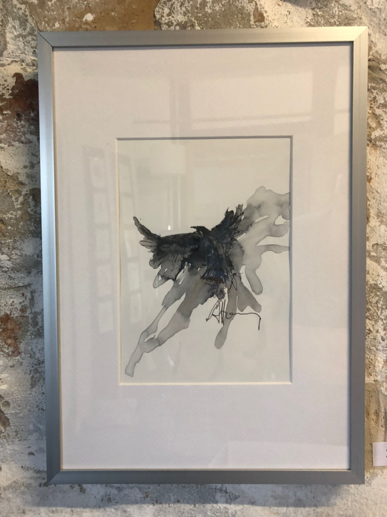RAVENS I, One-Line-Drawing von Anselm Homey