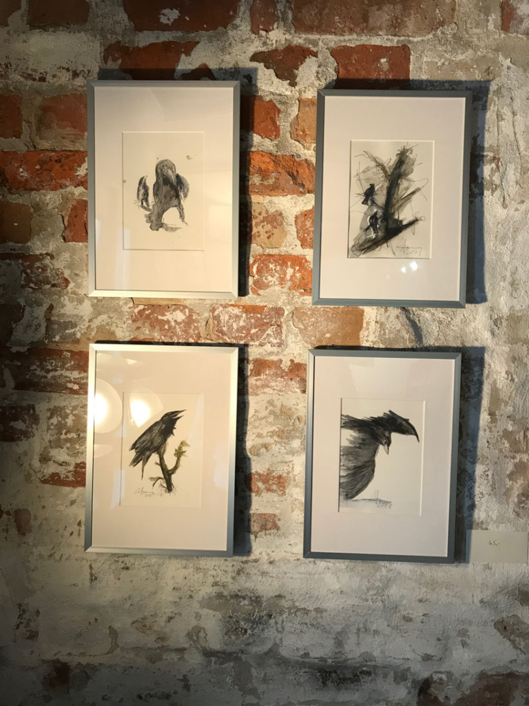 RAVENS III, One-Line-Drawing von Anselm Homey