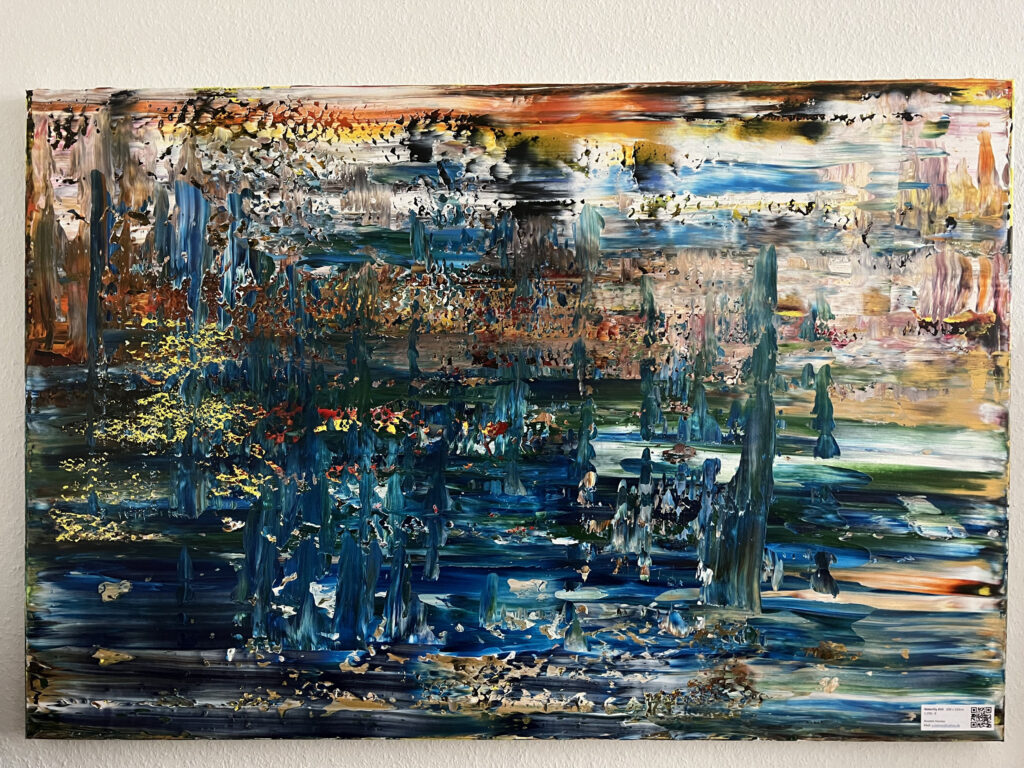 WATERLILY XVII, abstraktes Gemälde aus der Serie Waterlily von Anselm Homey