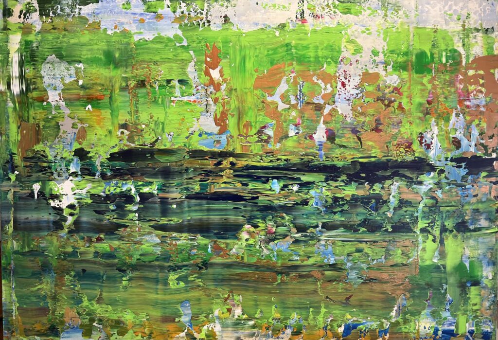 WATERLILY XXI, abstraktes Gemälde aus der Serie Waterlily von Anselm Homey