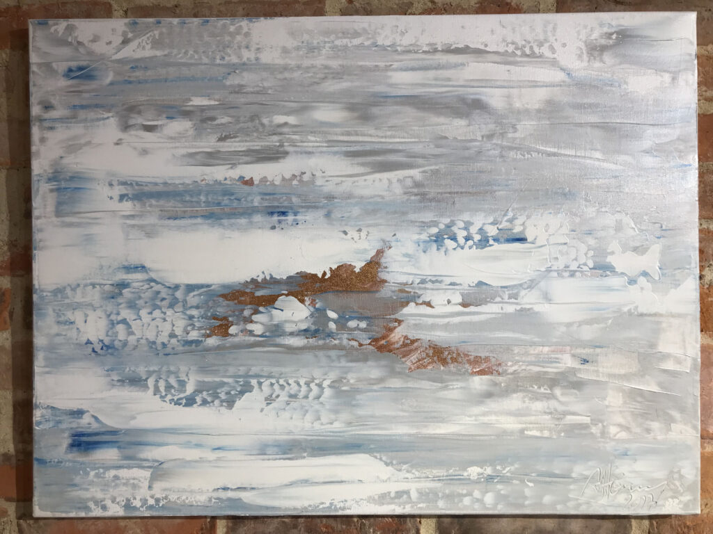 WINTER IS COMING I, abstraktes Gemälde aus der Serie Winter Is Coming von Anselm Homey